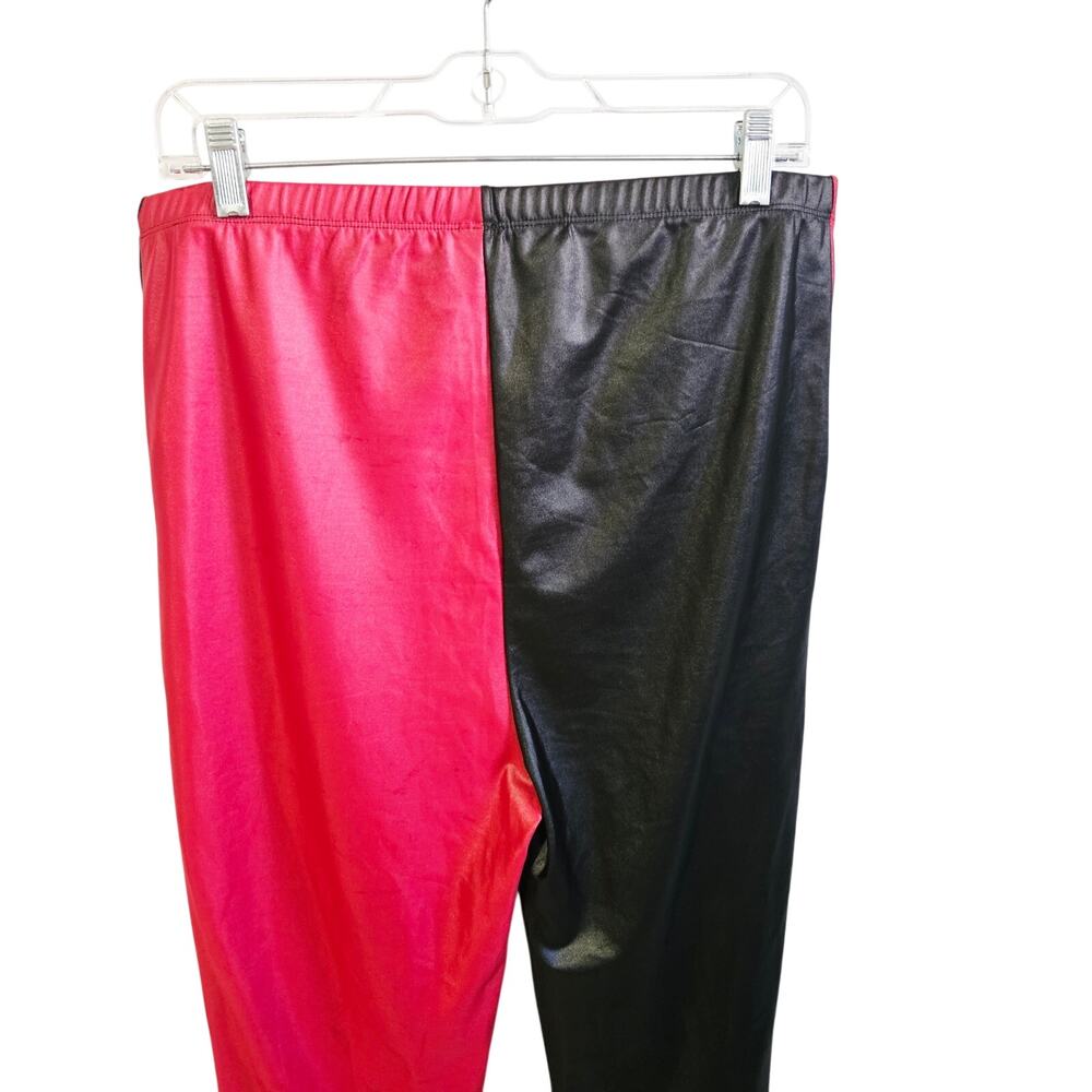 Dolls Kill Harley Quinn 2Pc Costume Red Black Corset & Pants Halloween Cosplay - Picture 6 of 11